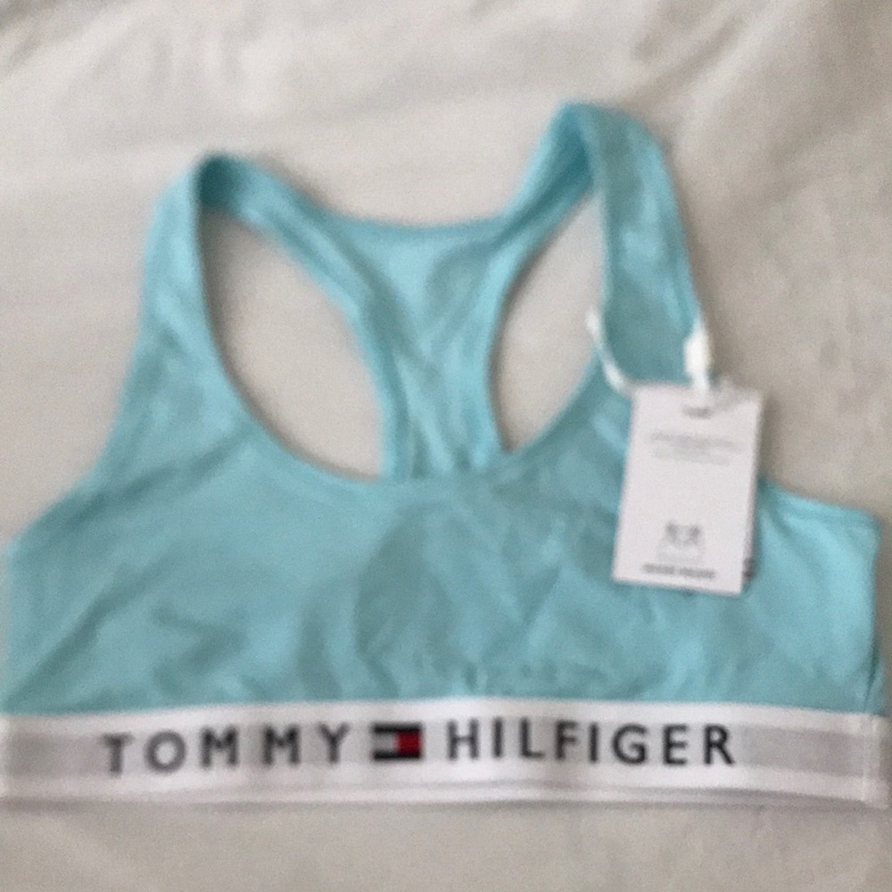 Tommy Hilfiger Women's Light Blue Racerback Bralette